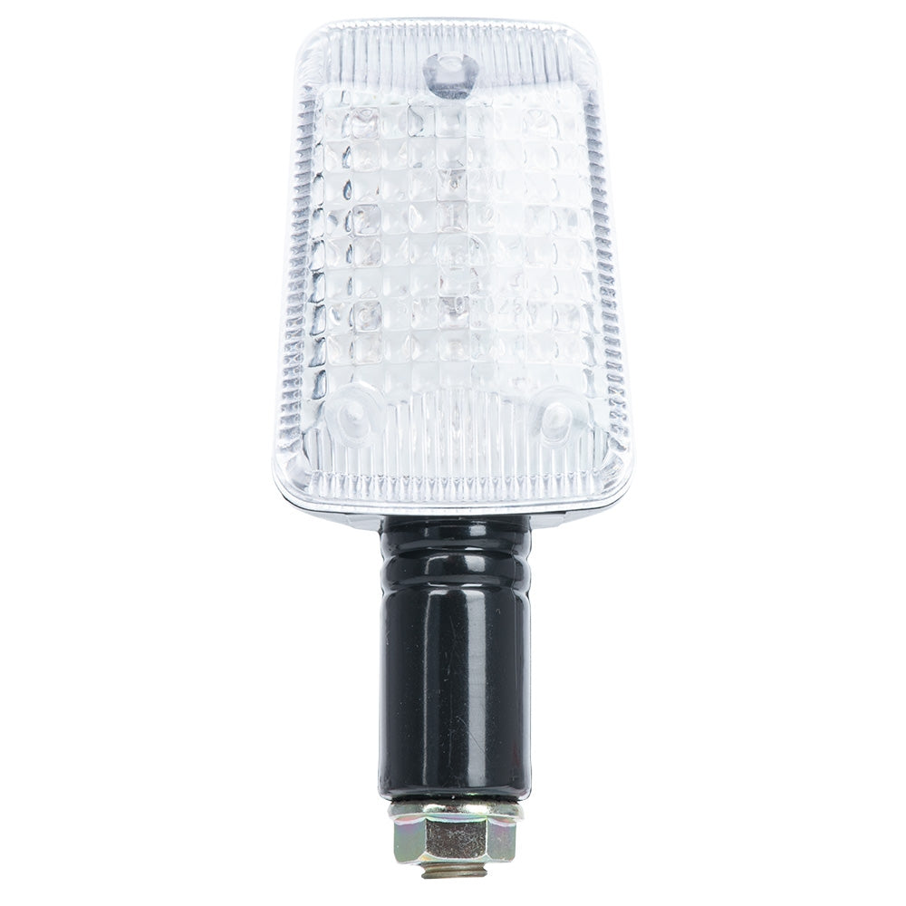 Oxford Rectangle Indicator Blk Short Stem Clear Lens
