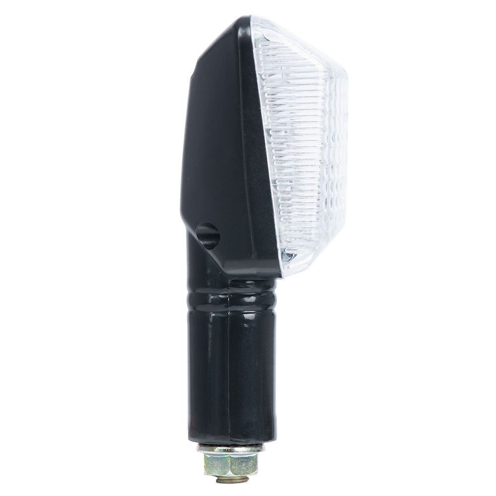 Oxford Rectangle Indicator Blk Short Stem Clear Lens