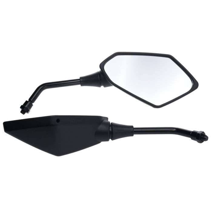 Bike It Universal Mirror Set Black Diamond 10MM (Standard Thread) Pair