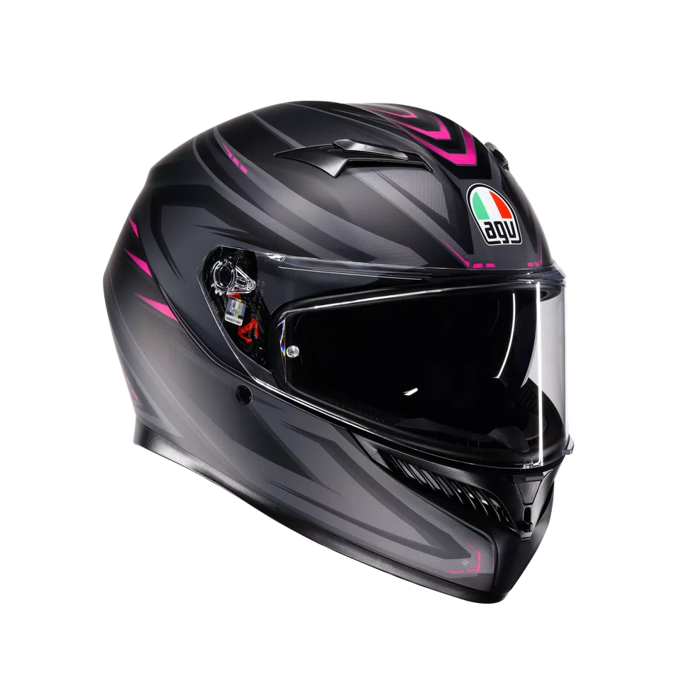 AGV K3 ECE 22.06 SYTH Matt Black & Pink