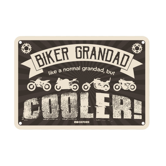 Oxford Garage Metal Sign: BIKER GRANDAD