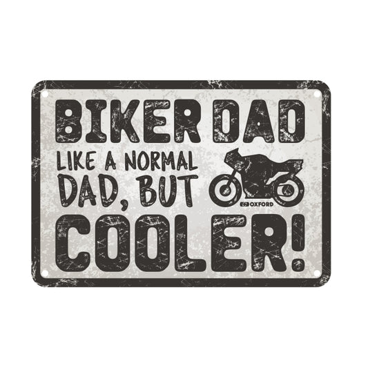 Oxford Garage Metal Sign: BIKER DAD