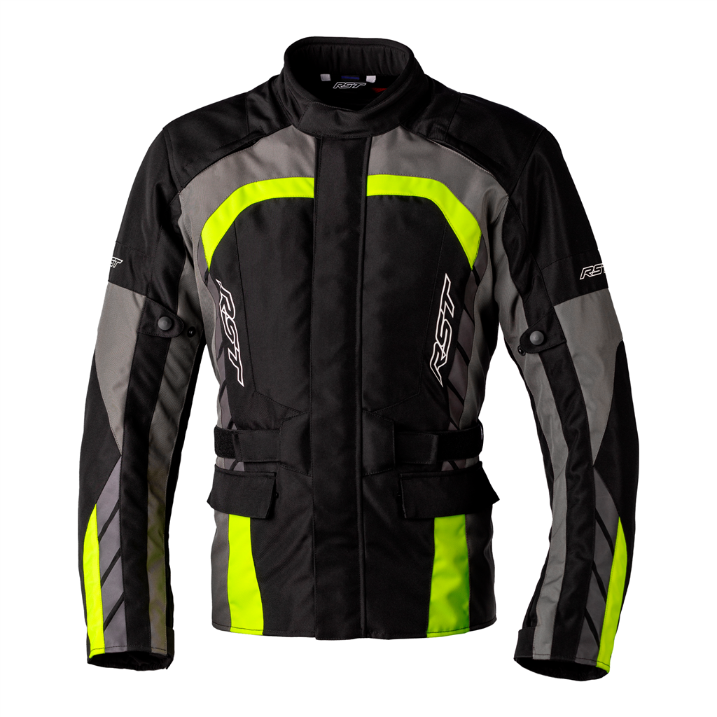RST ALPHA 5 CE MENS TEXTILE JACKET (BLACK/FLUOYELLOW)