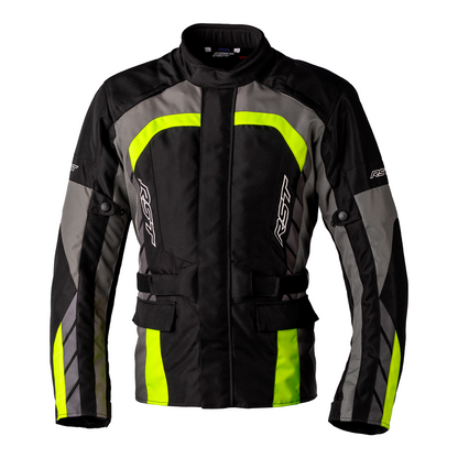 RST ALPHA 5 CE MENS TEXTILE JACKET (BLACK/FLUOYELLOW)