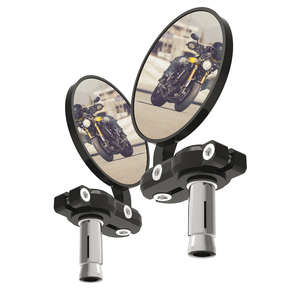 Oxford Bar End Mirrors (Black)
