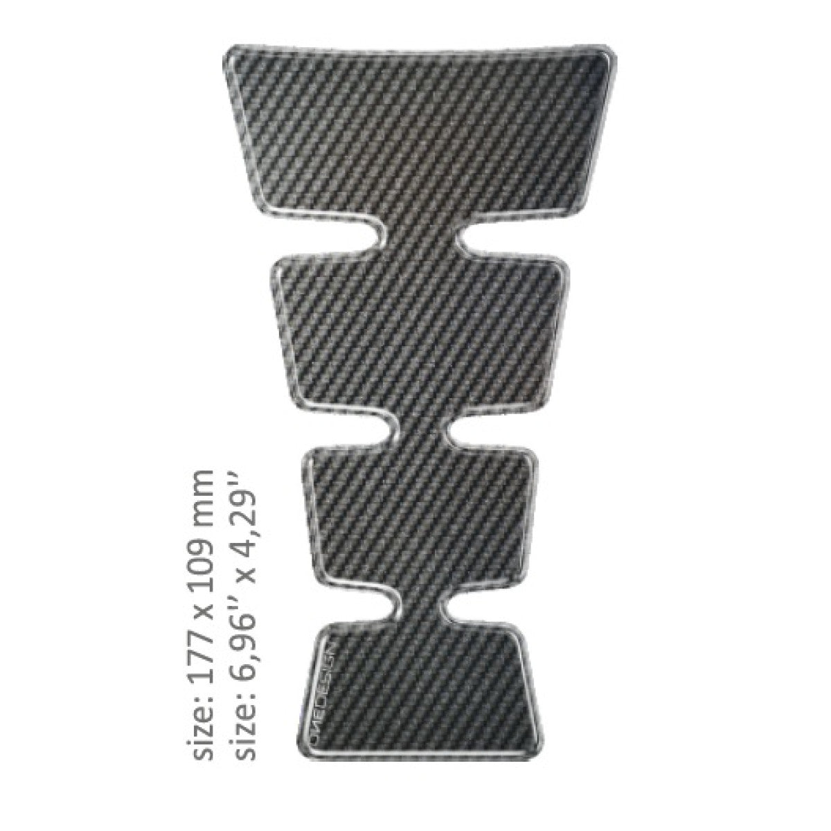 ONEDESIGN UNIVERSAL TANK PAD - GLOSS GRAY - CARBON DESIGN